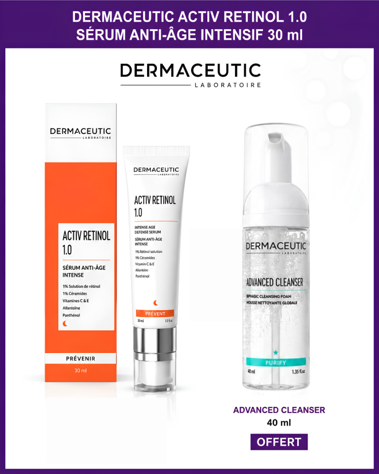 Dermaceutic Activ Retinol 1.0 Sérum 30 ml + Advanced Cleanser 40 ml