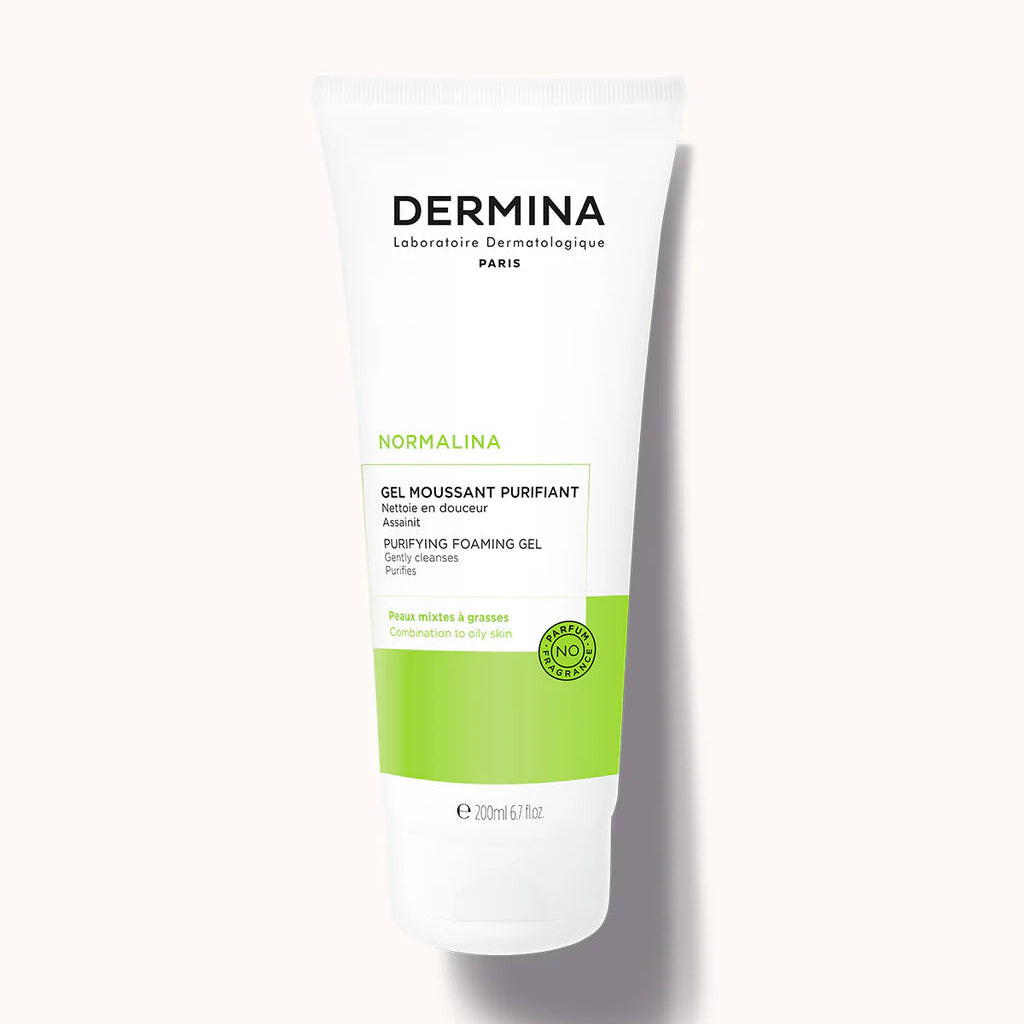 Dermina Gel moussant purifiant peaux mixtes à grasses 200 ml Dermina Gel moussant purifiant peaux mixtes à grasses 200 ml