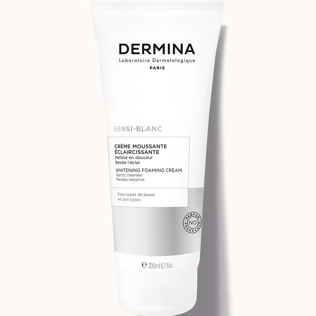 Dermina Sensi-Blanc Crème moussante éclaircissante 200 ml Dermina Sensi-Blanc Crème moussante éclaircissante 200 ml