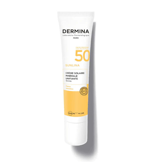 Dermina Sunlina Crème minérale unifiante peau sèche SPF50 40 ml Dermina Sunlina Crème minérale unifiante peau sèche SPF50 40 ml