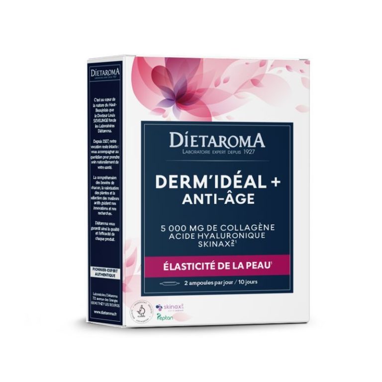 Dietaroma Dermidéal+ Anti-âge Collagène 5000 mg acide hyaluronique 20 ampoules