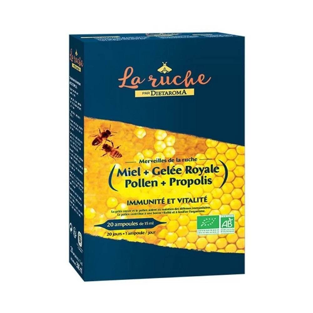 Dietaroma La Ruche Merveille bio 20 ampoules x 15 ml Dietaroma La Ruche Merveille bio 20 ampoules x 15 ml