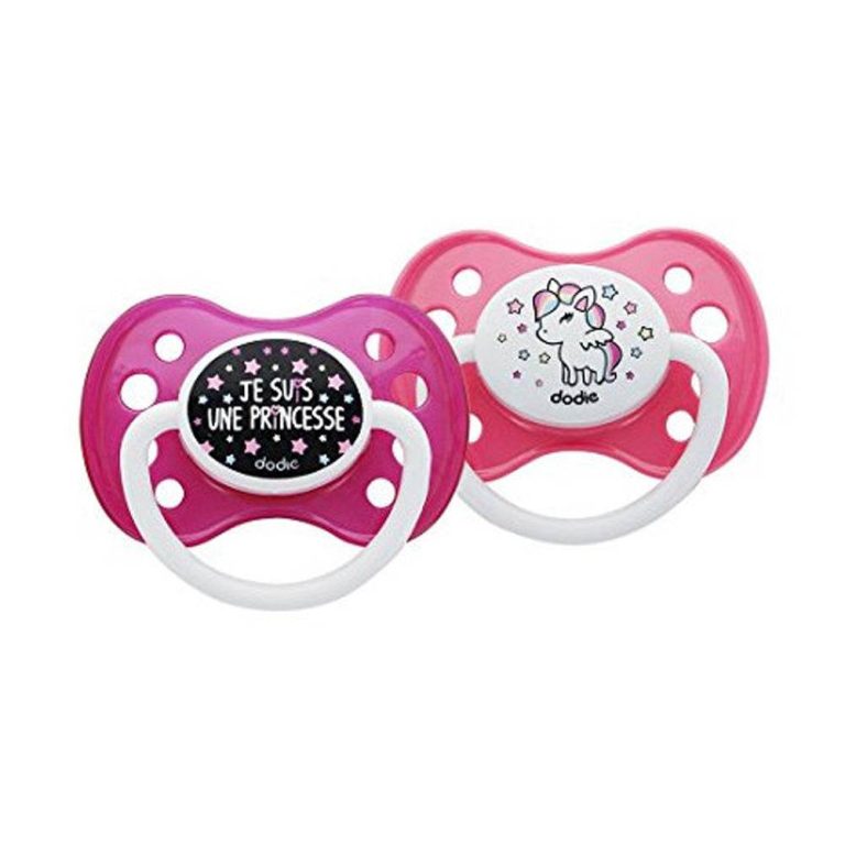 Dodie 2 sucettes anatomiques Duo Girly +6 mois A70