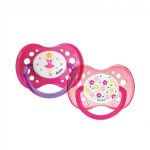 Dodie 2 sucettes anatomiques jour et nuit Fleurs/Danseuse +18 mois A47