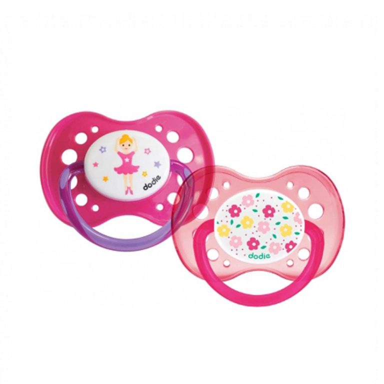 Dodie 2 sucettes anatomiques jour et nuit Fleurs/Danseuse +18 mois A47