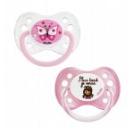 Dodie 2 sucettes anatomiques Papillon et Princesse +6 mois A13