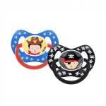 Dodie 2 sucettes physiologiques jour et nuit Pirate/Cowboy +18 mois P50G
