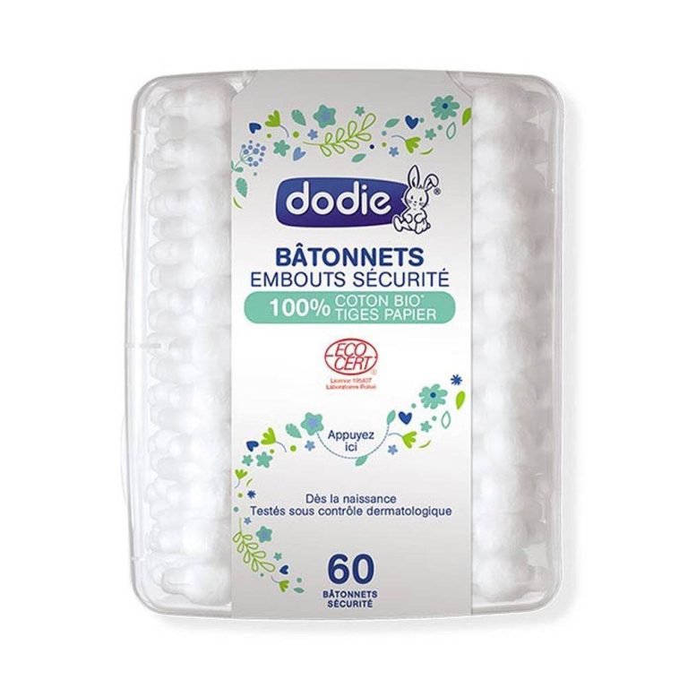 Dodie Bâtonnets bébé bio certifiés GOTS 60 pièces
