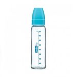 Dodie Biberon en verre bleu col étroit 240 ml