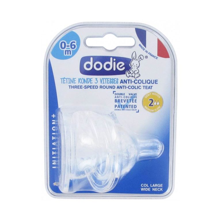 Dodie Initiation+ 2 tétines rondes 3 vitesses débit moyen 0-6 mois