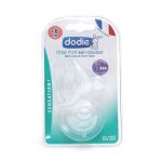 Dodie Sensation+ 2 tétines plates col large débit 3 +6 mois