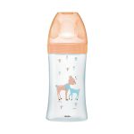 Dodie Sensation+ Biberon verre anti-colique tétine plate débit lent Biche 0-6 mois 270 ml