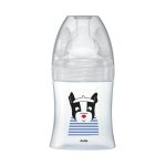 Dodie Sensation+ Biberon verre anti-colique tétine plate débit lent Paris +0 mois 150 ml