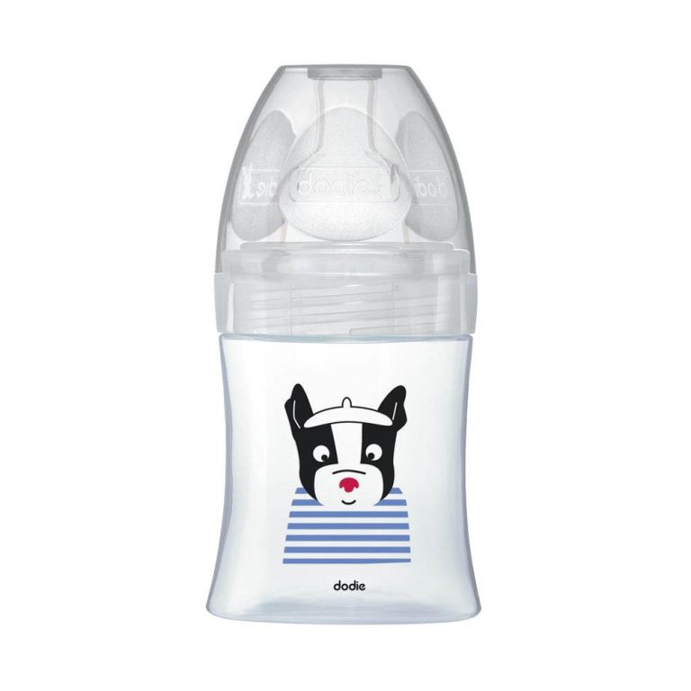 Dodie Sensation+ Biberon verre anti-colique tétine plate débit lent Paris +0 mois 150 ml