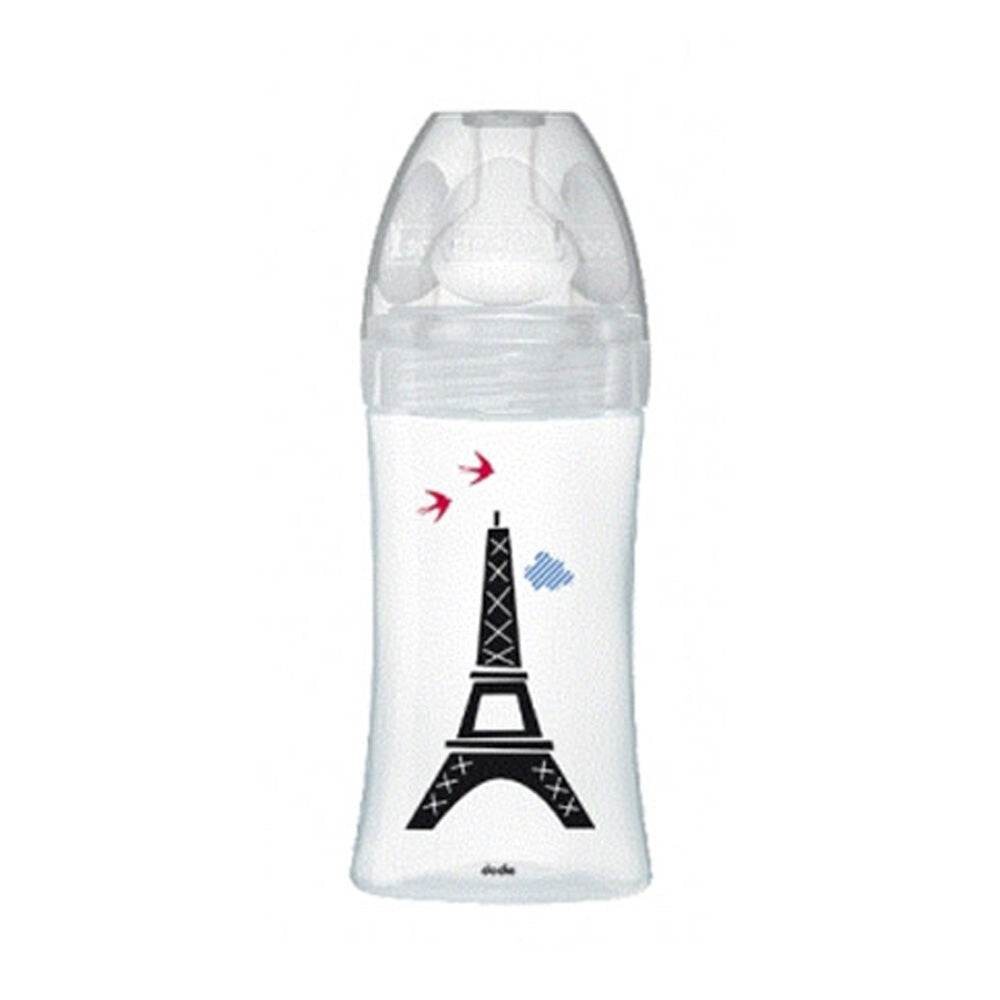 Dodie Sensation+ Biberon verre anti-colique tétine plate débit lent Paris +0 mois 270 ml Dodie Sensation+ Biberon verre anti-colique tétine plate débit lent Paris +0 mois 270 ml