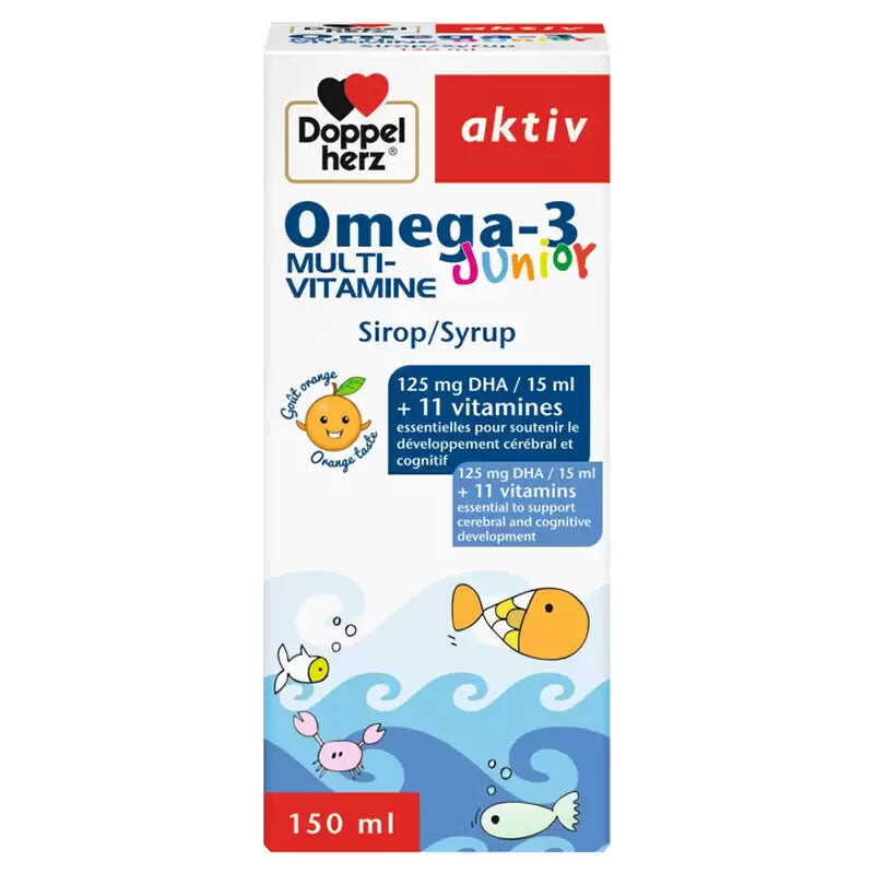 Doppelherz Aktiv Oméga-3 Multivitamines Junior 150 ml Doppelherz Aktiv Oméga-3 Multivitamines Junior 150 ml