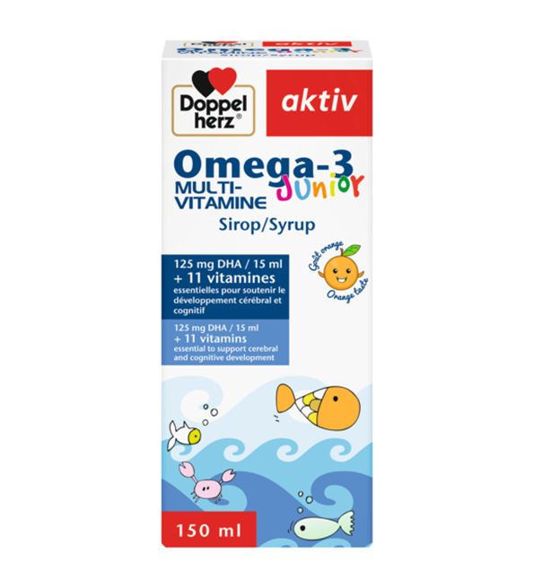 Doppelherz Aktiv Sirop oméga-3 multivitamines Junior 250 ml Doppelherz Aktiv Sirop oméga-3 multivitamines Junior 250 ml