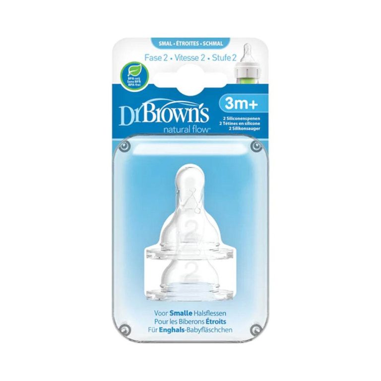 Dr. Brown's 2 tétines col étroit L2 3m+ 322-INTL