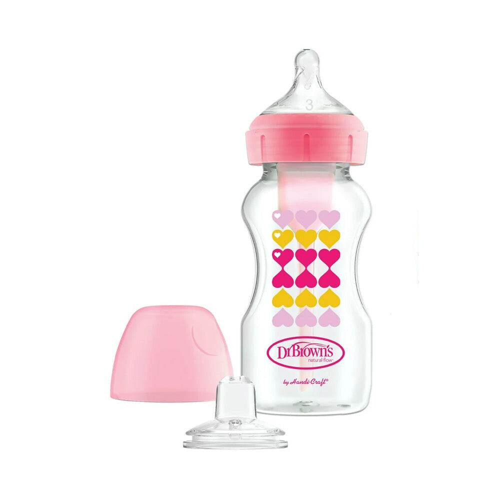 Dr. Brown's Biberon col large Rose 270 ml WB91604 Dr. Brown's Biberon col large Rose 270 ml WB91604