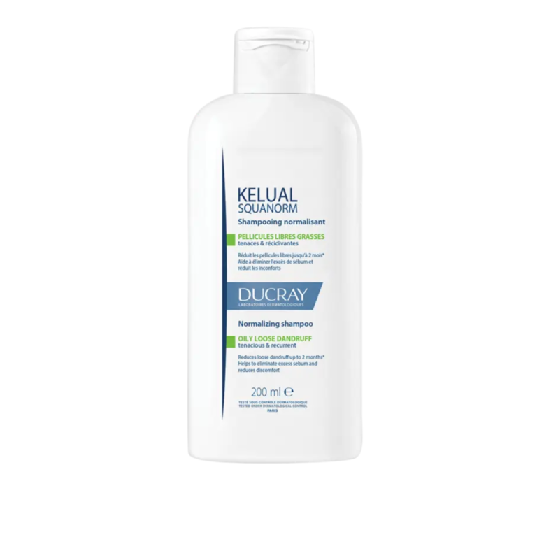 Ducray Squanorm Shampooing pellicules grasses 200 ml + brosse