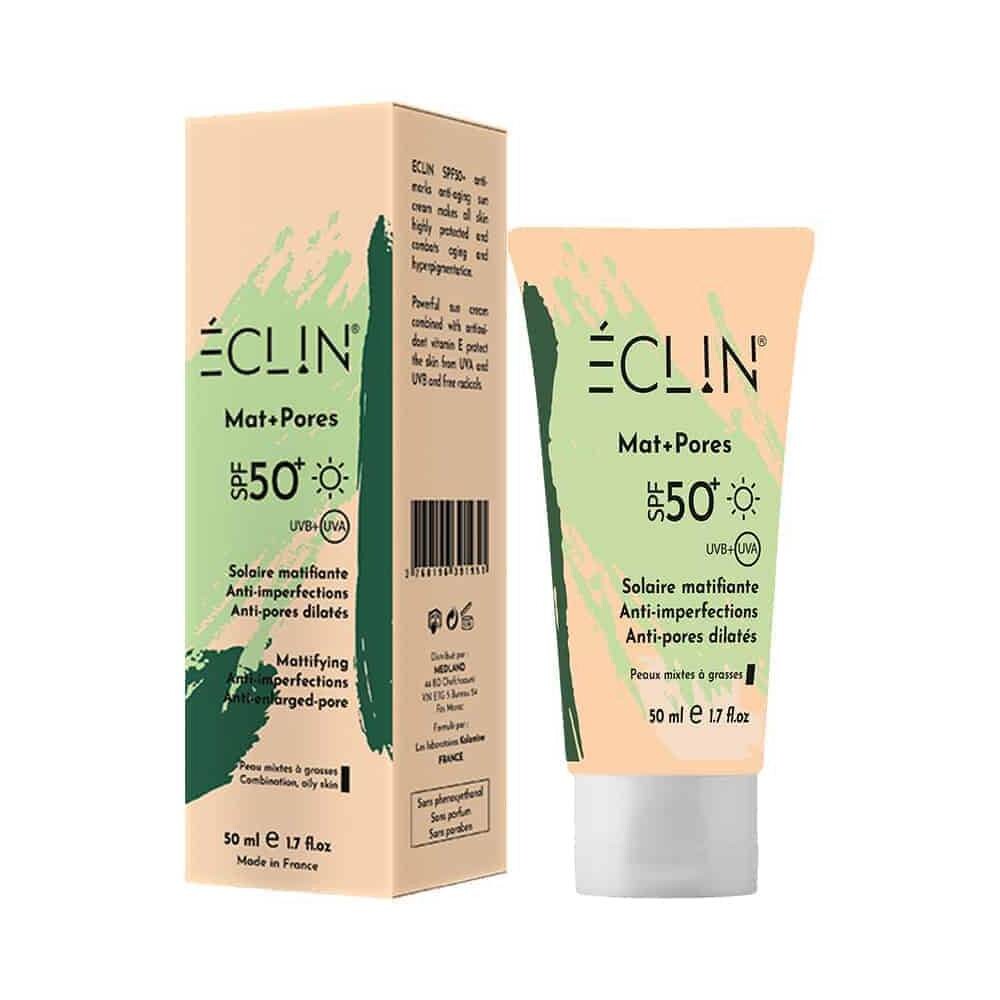 Eclin Écran invisible anti-acné Mat+ Pores SPF50+ 50 ml Eclin Écran invisible anti-acné Mat+ Pores SPF50+ 50 ml