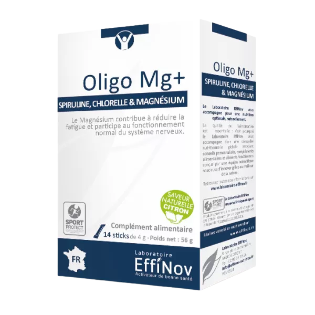 Effinov Oligo Mg+ Magnésium marin 14 sticks Effinov Oligo Mg+ Magnésium marin 14 sticks
