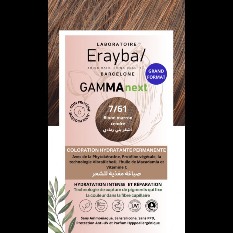 Erayba Coloration hydratante permanente 7.61 Blond marron