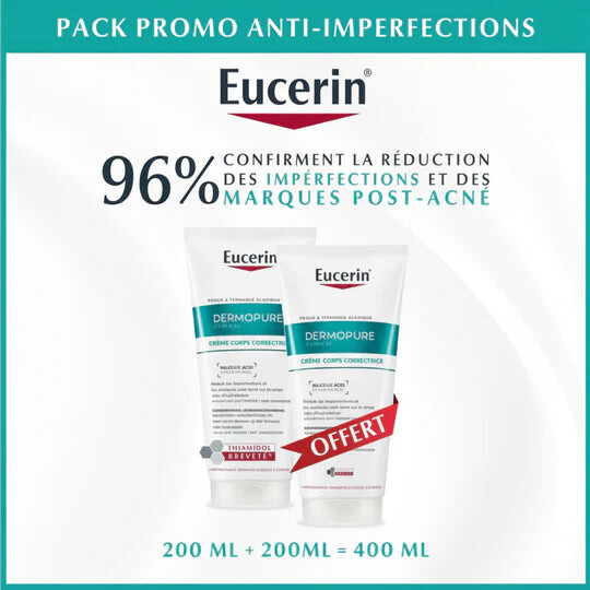 Eucerin DermoPure Crème corps triple action 200 ml Eucerin DermoPure Crème corps triple action 200 ml