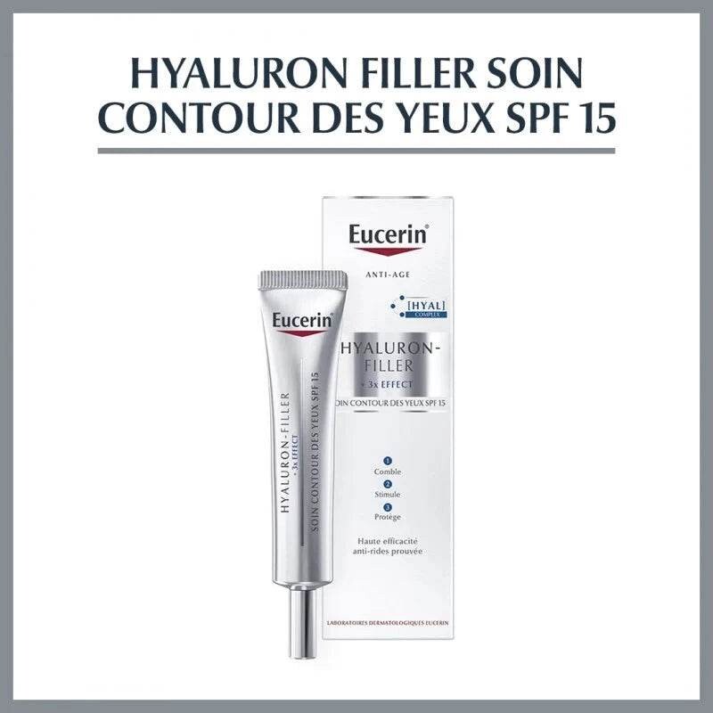 Eucerin Hyaluron-Filler Soin contour des yeux SPF15 15 ml Eucerin Hyaluron-Filler Soin contour des yeux SPF15 15 ml