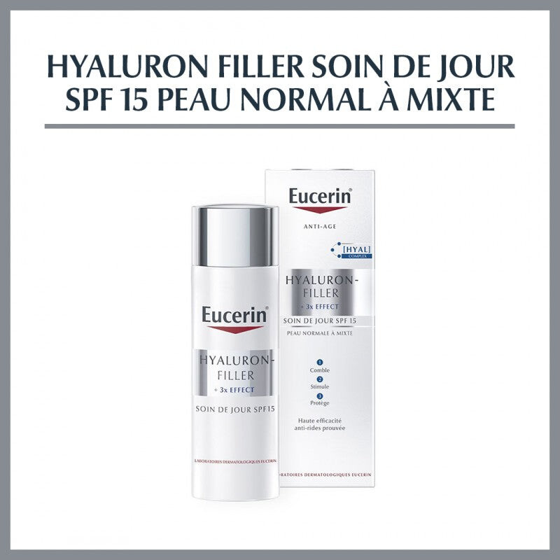 Eucerin Hyaluron-Filler Soin de jour peau normale à mixte SPF15 Eucerin Hyaluron-Filler Soin de jour peau normale à mixte SPF15