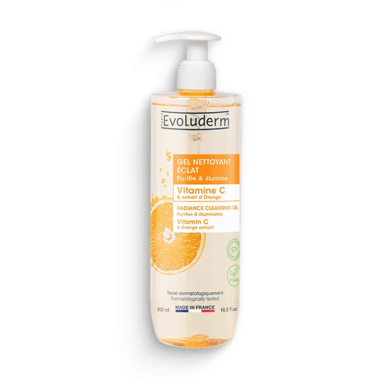 Evoluderm Gel nettoyant éclat Vitamine C 500 ml