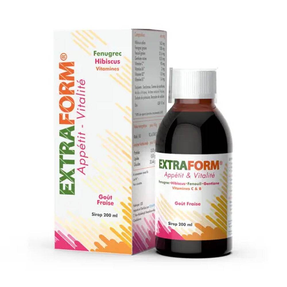 Extraform Sirop Appétit et Vitalité goût fraise 200 ml Extraform Sirop Appétit et Vitalité goût fraise 200 ml
