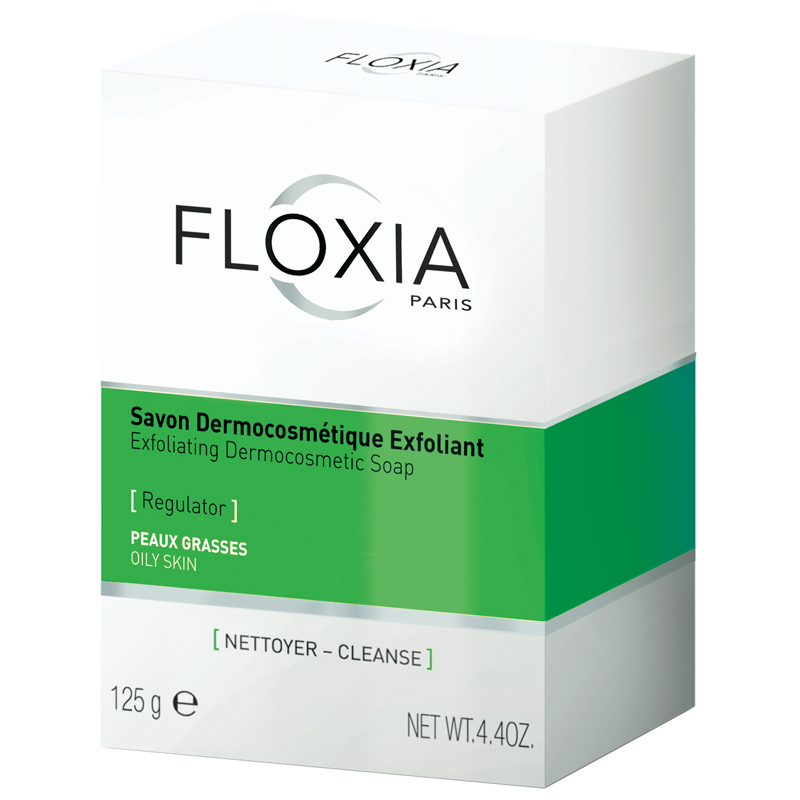 Floxia Regulator Savon dermocosmétique exfoliant peaux grasses 125 g Floxia Regulator Savon dermocosmétique exfoliant peaux grasses 125 g