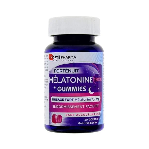 Forté Pharma Forté Nuit Mélatonine Gummies goût framboise 30 gommes
