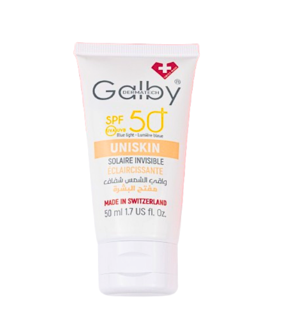 Galby Dermatech Uniskin Crème solaire invisible éclaircissante SPF50+ 50 ml Galby Dermatech Uniskin Crème solaire invisible éclaircissante SPF50+ 50 ml