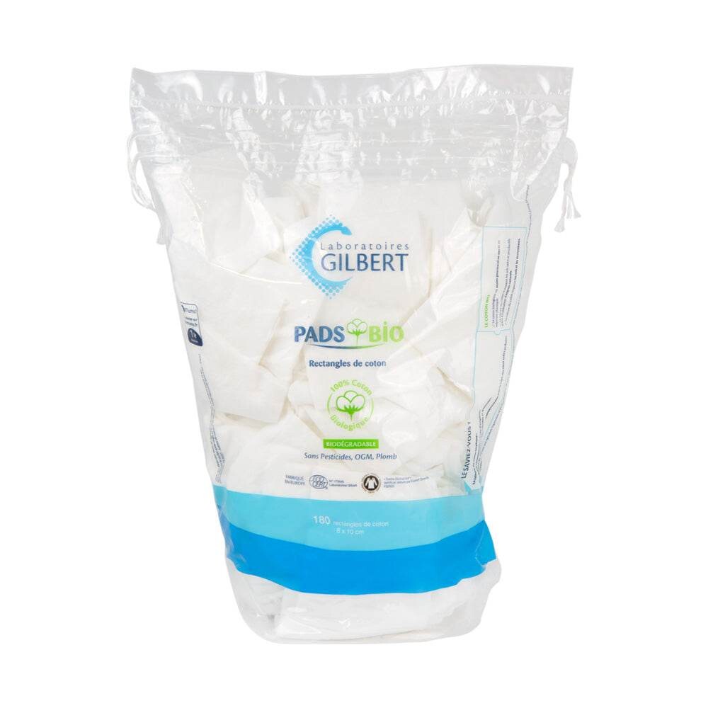 Gilbert Pads bio 180 rectangles de coton
