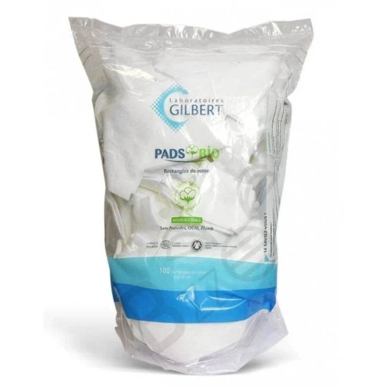 Gilbert Pads Bio Rectangles de coton Lot de 2 x 180