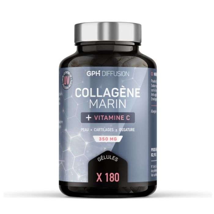 GPH Collagène marin + vitamine C 350 mg 180 gélules GPH Collagène marin + vitamine C 350 mg 180 gélules