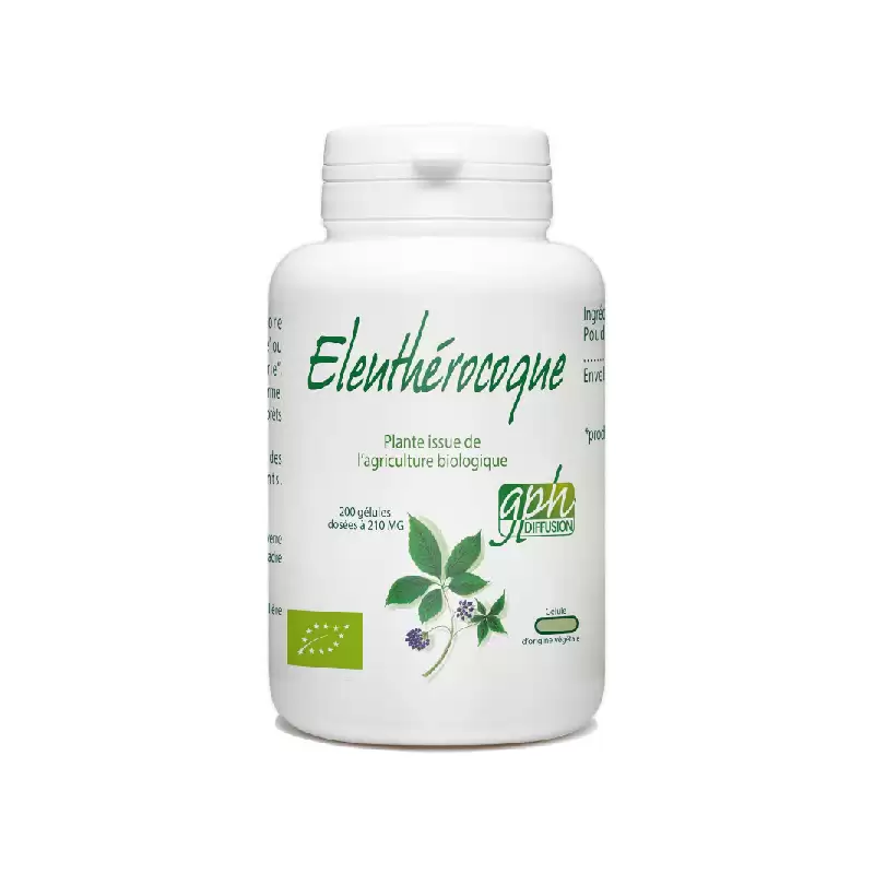GPH Éleuthérocoque Bio 210 mg 200 gélules GPH Éleuthérocoque Bio 210 mg 200 gélules