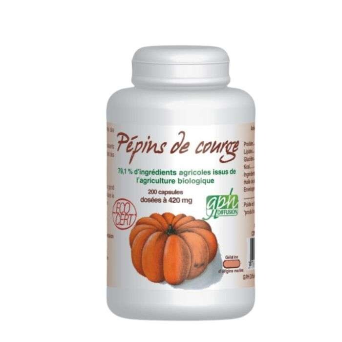 GPH Huile de pépins de courge 500 mg 200 capsules GPH Huile de pépins de courge 500 mg 200 capsules