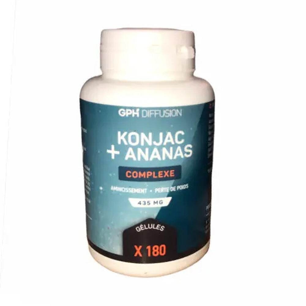 GPH Konjac + ananas 435 mg 180 gélules GPH Konjac + ananas 435 mg 180 gélules