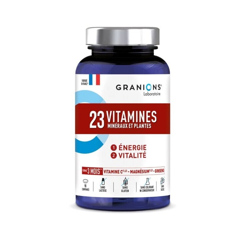 granions-23-vitamines-mineraux-et-plantes-90-comprimes-2 Granions 23 vitamines, minéraux et plantes 90 comprimés