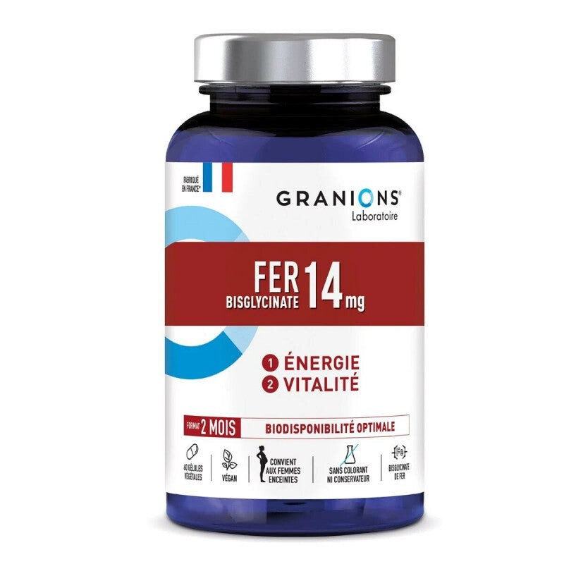 Granions Fer 14 mg 60 gélules Granions Fer 14 mg 60 gélules