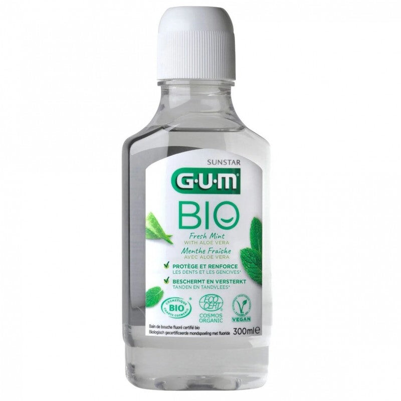 GUM Bio Bain de bouche Menthe fraîche 300 ml GUM Bio Bain de bouche Menthe fraîche 300 ml