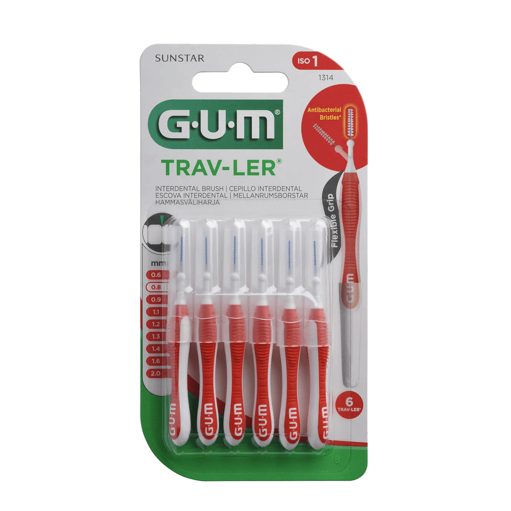 GUM Proxabrush Trav-Ler Brossettes interdentaires 0,8 mm 1314 GUM Proxabrush Trav-Ler Brossettes interdentaires 0,8 mm 1314
