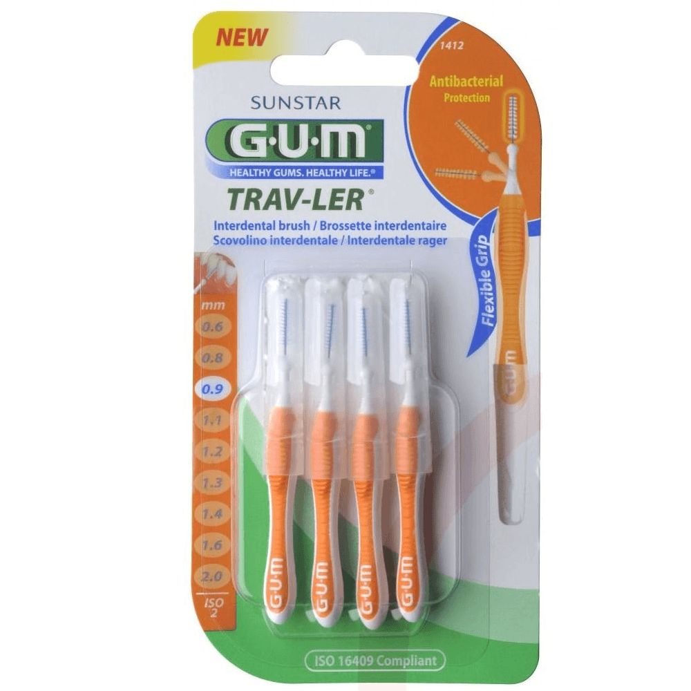GUM Proxabrush Trav-Ler Brossettes interdentaires 0,9 mm 1412 GUM Proxabrush Trav-Ler Brossettes interdentaires 0,9 mm 1412