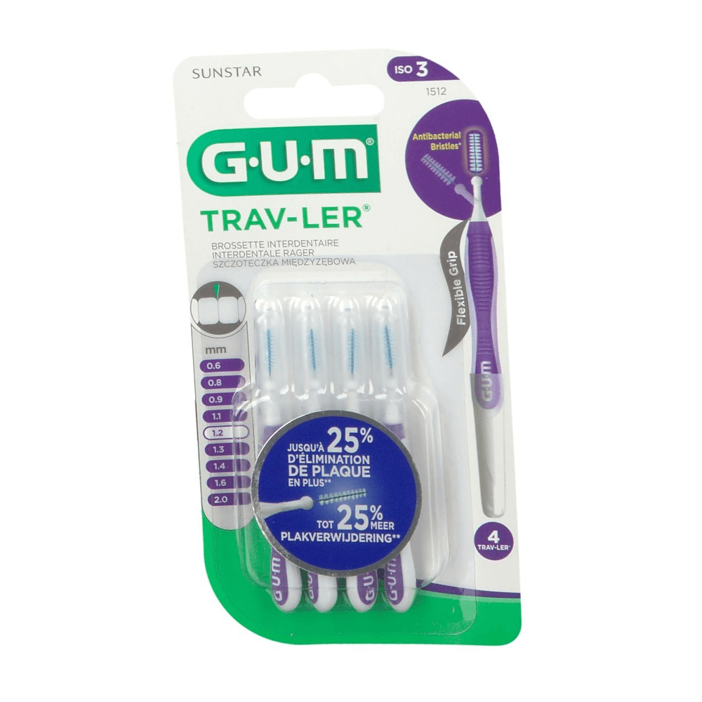 GUM Proxabrush Trav-Ler Brossettes interdentaires 1,2 mm 1512 GUM Proxabrush Trav-Ler Brossettes interdentaires 1,2 mm 1512