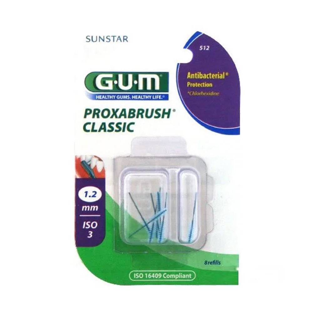 GUM Recharges brossettes cylindriques extra-fines 1,2 mm 512M8 GUM Recharges brossettes cylindriques extra-fines 1,2 mm 512M8