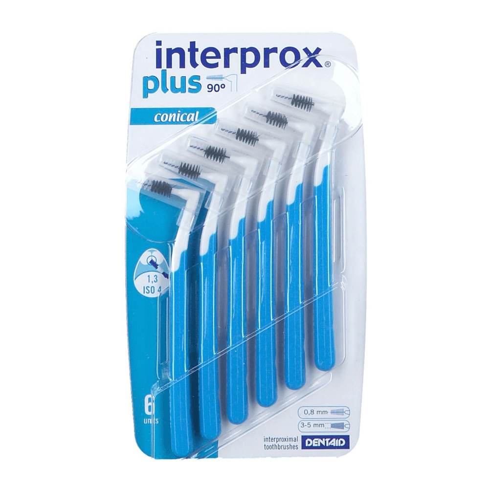 Interprox Plus Conical Brossettes interdentaires bleues 1.7 6 unités Interprox Plus Conical Brossettes interdentaires bleues 1.7 6 unités