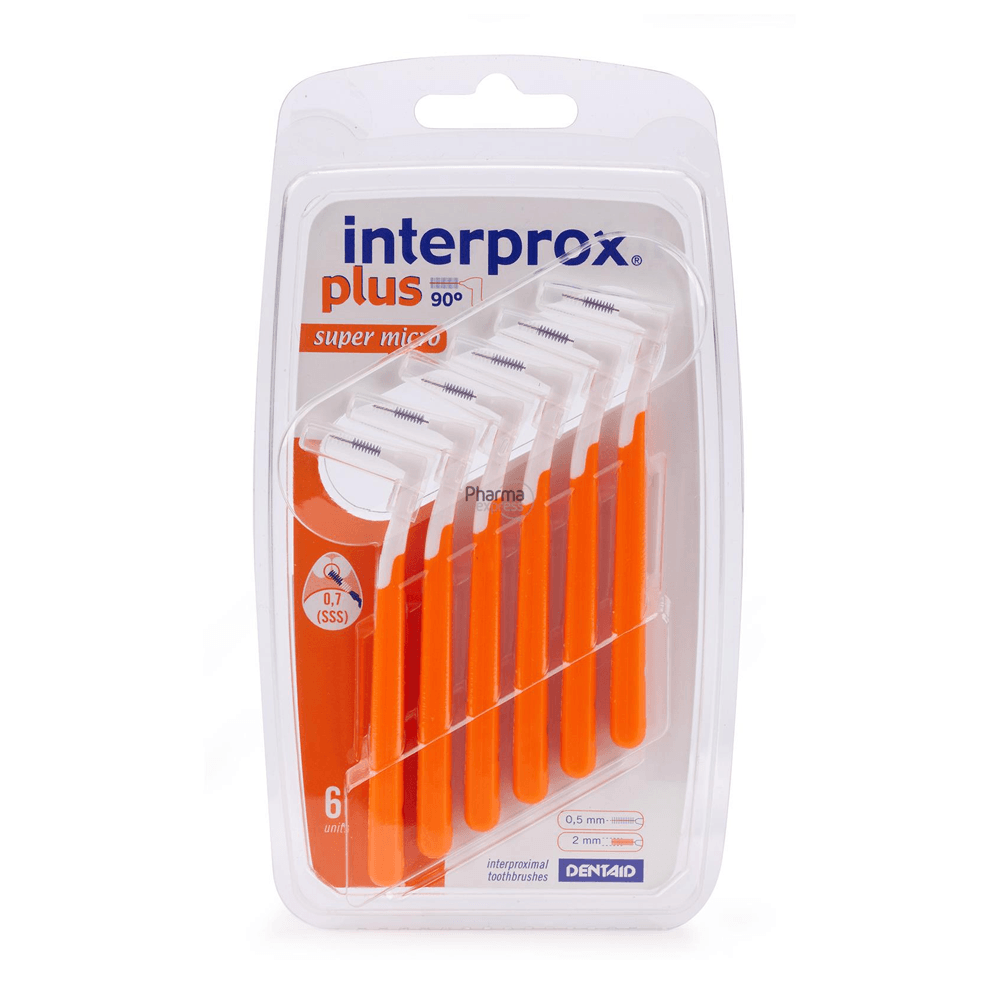 Interprox Plus Super Micro Brossettes interdentaires 0,7 orange 6 unités Interprox Plus Super Micro Brossettes interdentaires 0,7 orange 6 unités